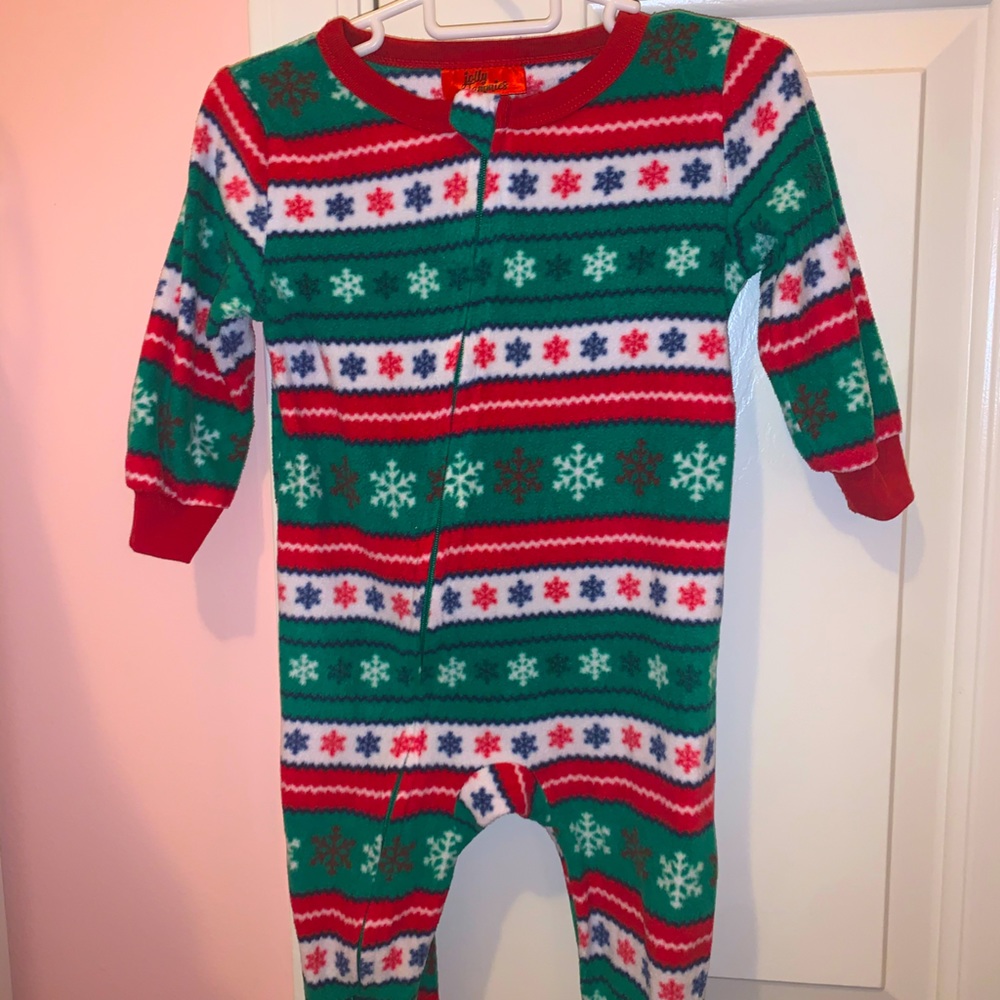 Christmas fair isle zip up pajamas